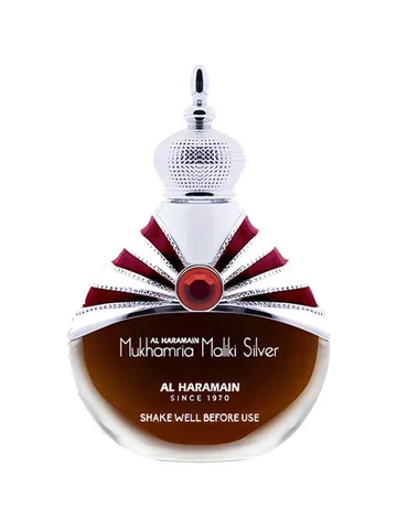 Al Haramain Perfumes Mukhamria Maliki Silver bottle