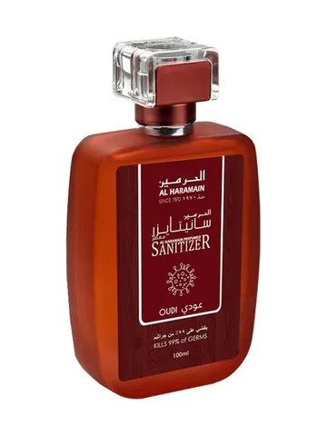 Al Haramain Perfumes Oudi Sanitizer bottle