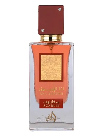 Lattafa Perfumes Ana Abiyedh Scarlet bottle