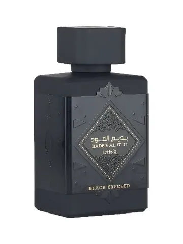 Lattafa Perfumes Bade'e Al Oud Black Exposed bottle