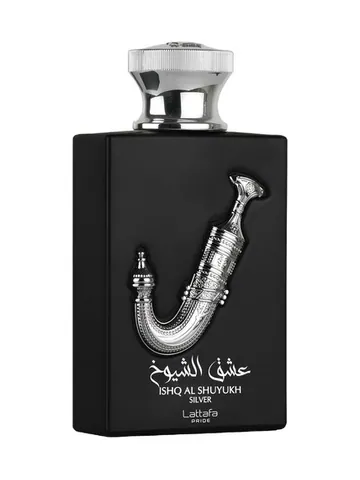 Lattafa Perfumes Ishq Al Shuyukh Silver bottle