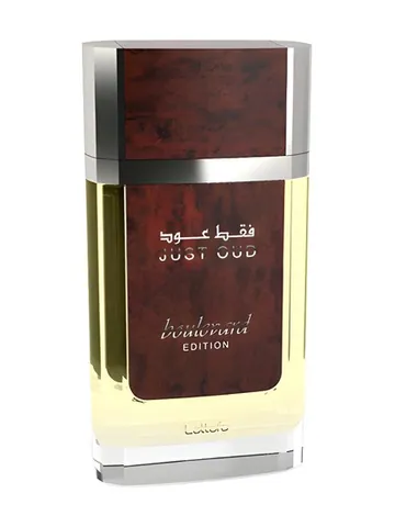 Lattafa Perfumes Just Oud Boulevard bottle