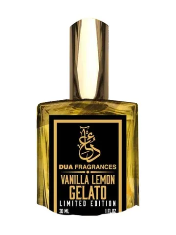 The Dua Brand Vanilla Lemon Gelato bottle